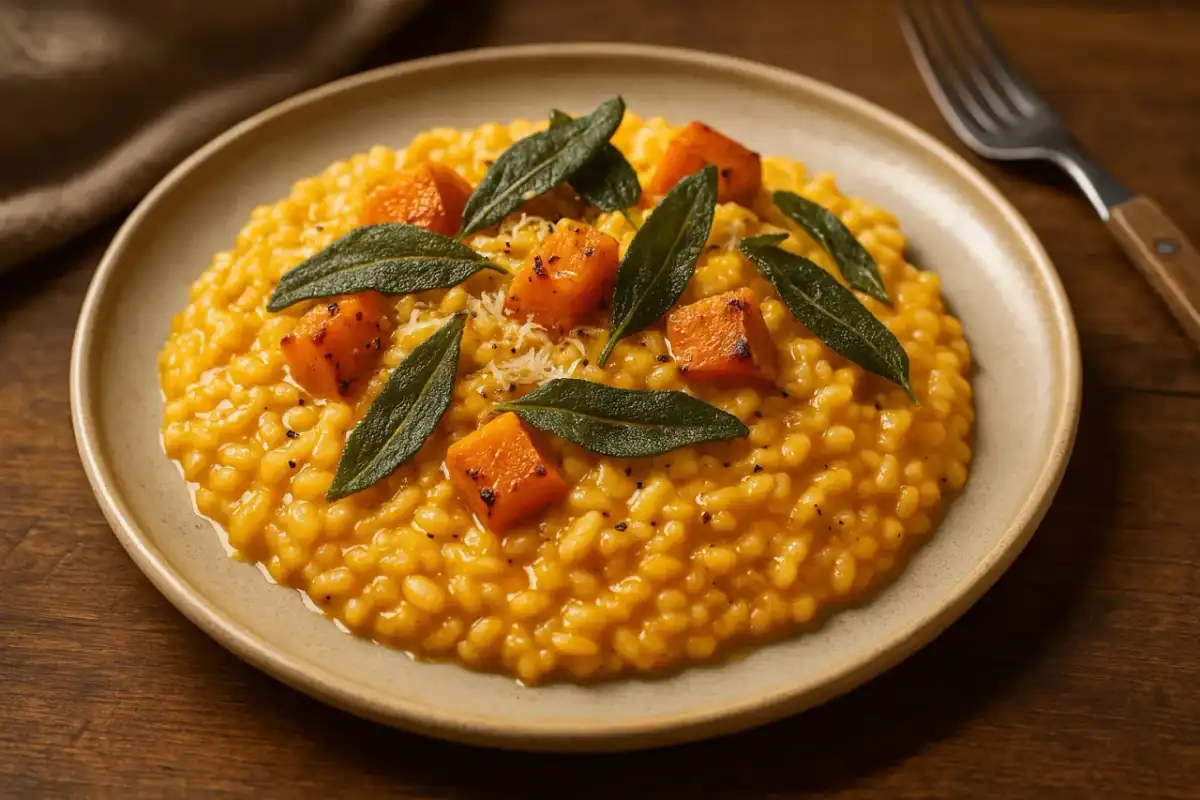 Kremowe risotto z dynią - sprawdzony przepis z szałwią