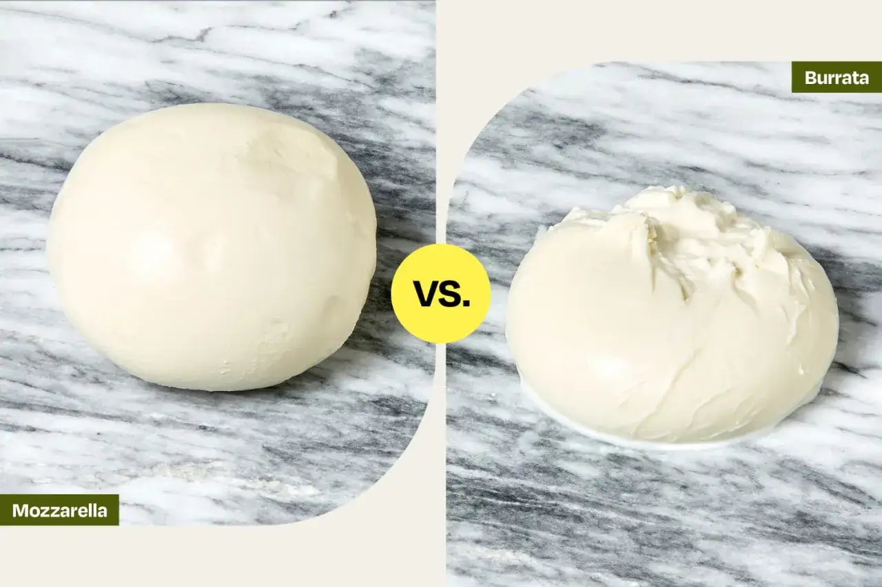 Mozzarella vs. Burrata: porównanie serów. Czy wiesz, co to di bufala?